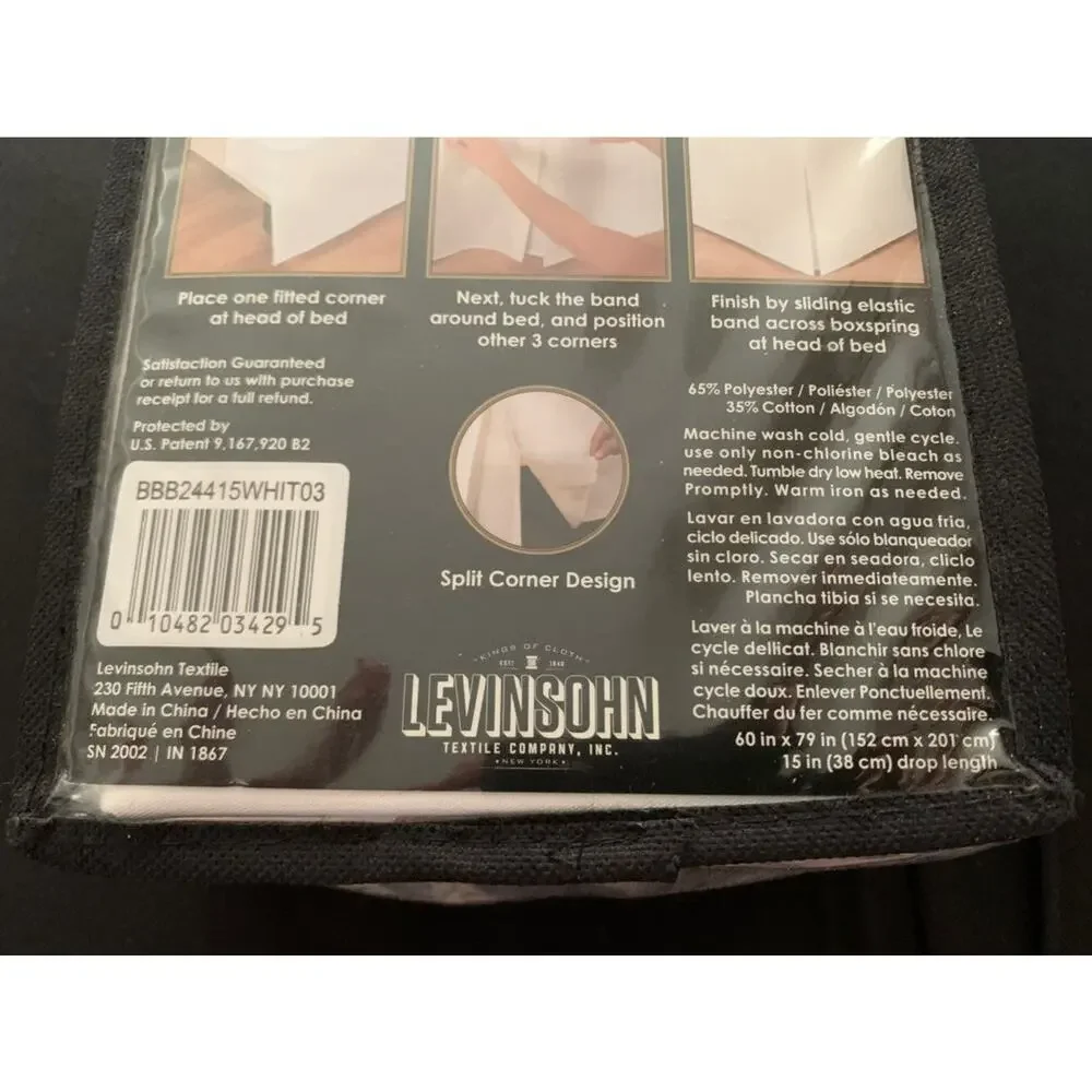 Queen White Wonder Bedskirt Wrap Around